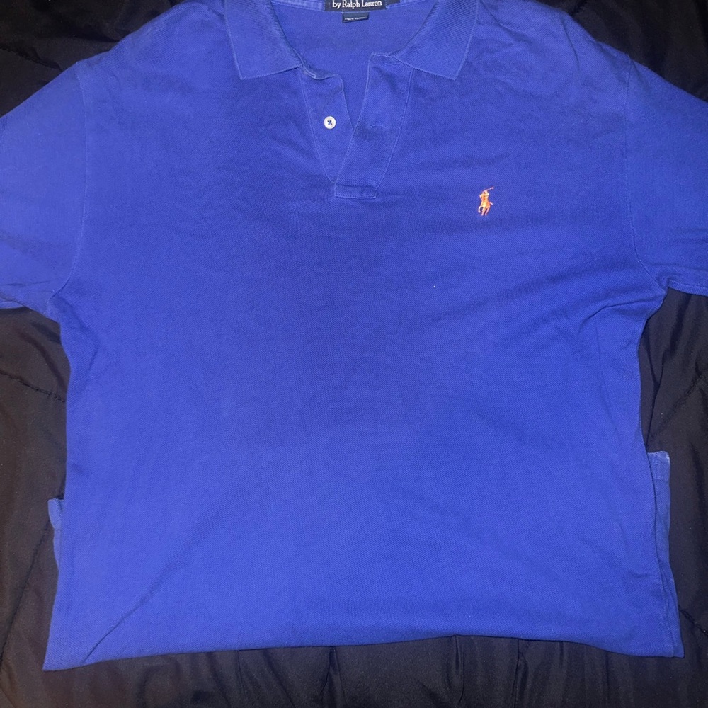 Ralph Lauren Blue Polo Shirt Classic Piqué Design